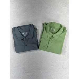 Lot of 2 IZOD XFG Cool-FX Men's Size XL Green/Gray Golf Polo‎ Shirts